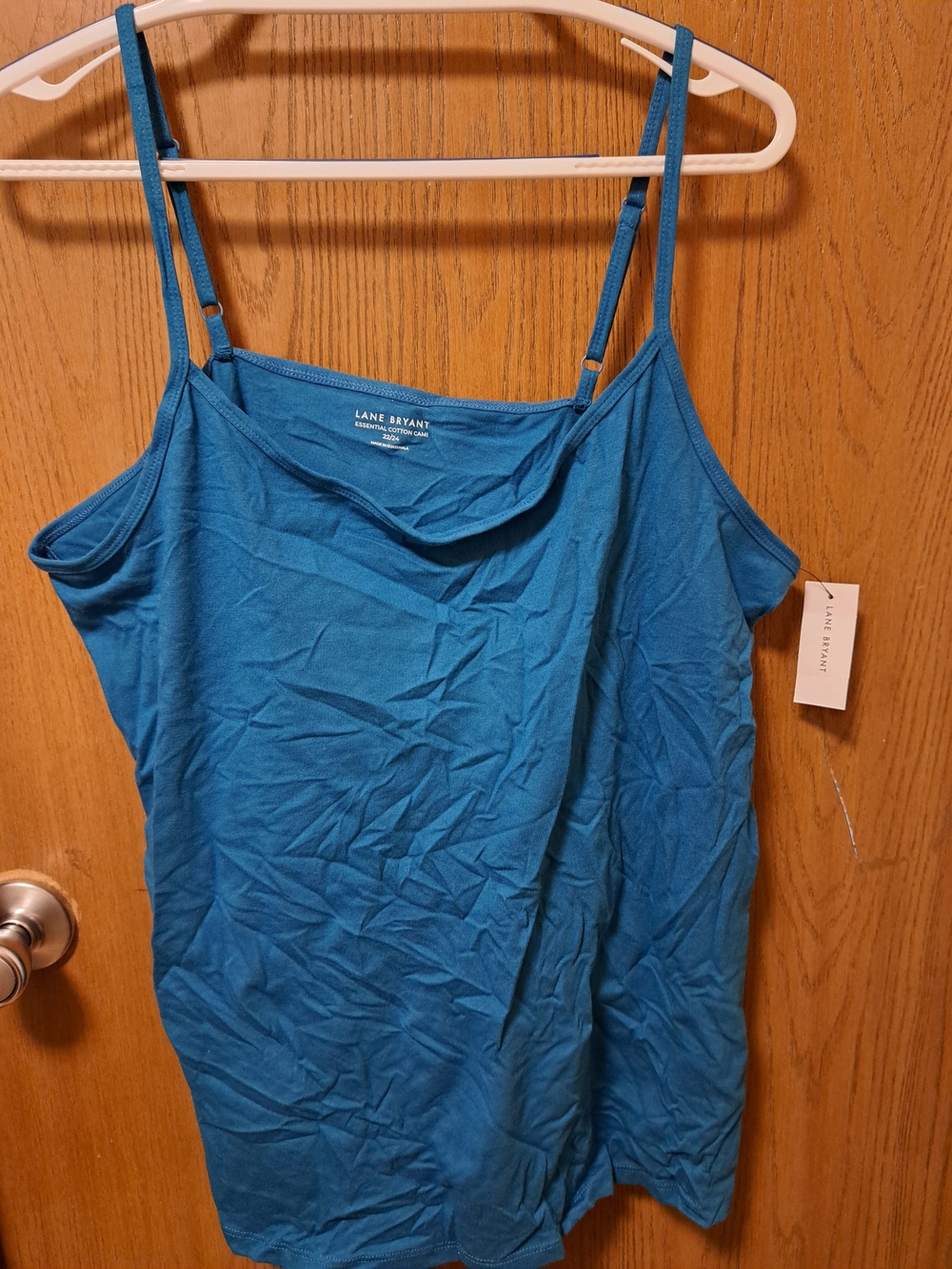Lane Bryant Teal Adjustable-Strap Camisole Tank Top